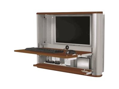 Anthro eNook Pro for Monitors Large - wall-mounted workstation