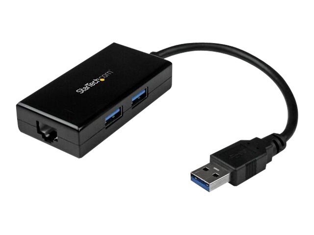 StarTech.com USB 3.0 to Gigabit Ethernet NIC Network Adapter w/ 2 Port Hub