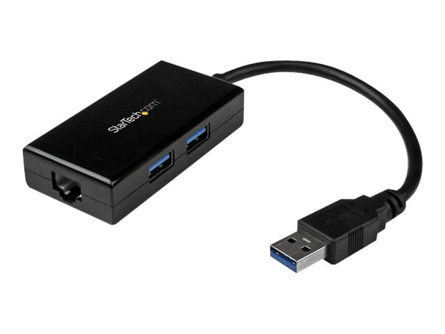 StarTech.com USB 3.0 to Gigabit Ethernet NIC Network Adapter w/ 2 Port Hub