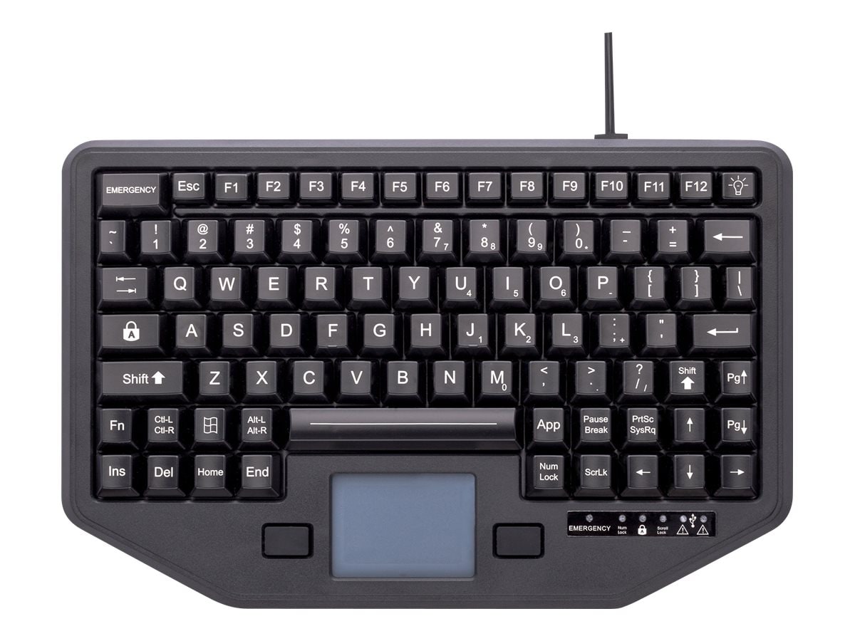 iKey Full Travel IK-88-TP-USB - keyboard - with touchpad