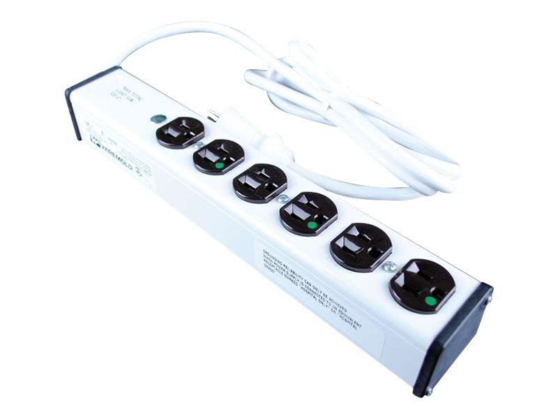 C2G 6ft Wiremold 6-Outlet Plug-In Center Unit Medical Grade Approved For Pa