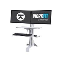 Ergotron WorkFit-S Dual Workstation - standing desk converter - rectangular