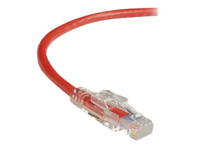 Black Box 7ft Red GigaTrue CAT6 550Mhz UTP Patch Cable Optional Locking 7'