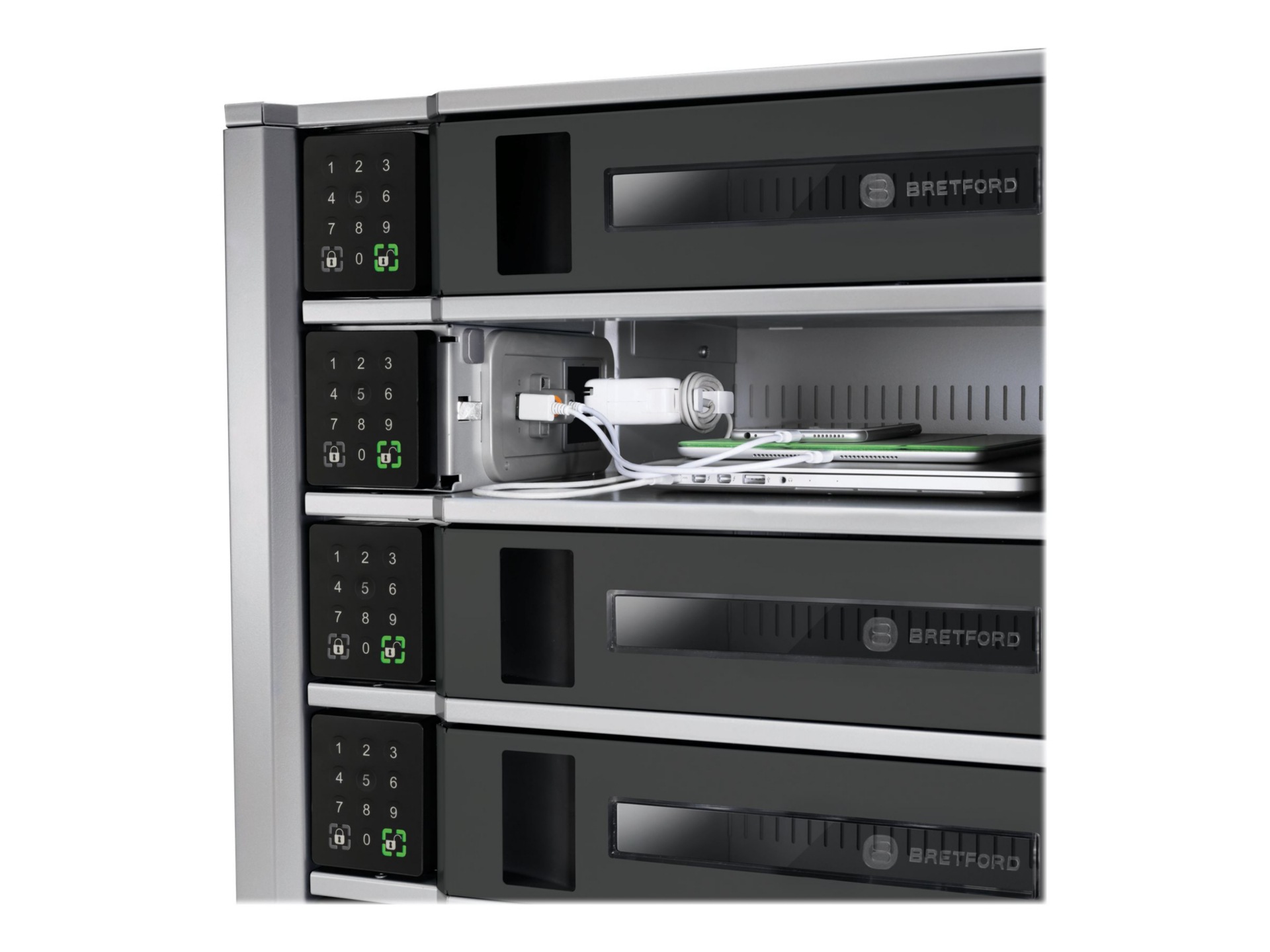 Bretford TechGuard 10-Bay Charging Locker - charging stand
