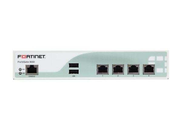 Fortinet FortiGate 80D - UTM Bundle - security appliance - with 1 year FortiCare 8X5 Enhanced Support