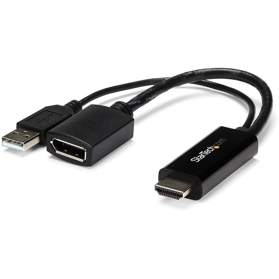 StarTech.com HDMI to DisplayPort Adapter - 4K 30Hz - HDMI to DisplayPort Converter - Compact HDMI to DP Adapter -