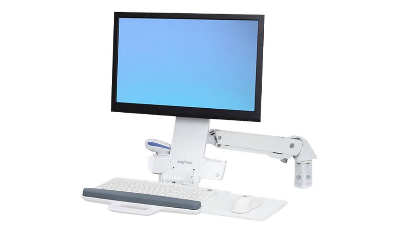 Ergotron Sit-Stand Combo kit de montage - pour écran LCD/clavier/souris/lecteur de codes à barres - blanc