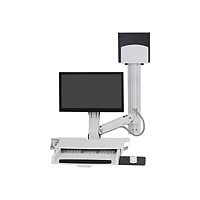 Ergotron StyleView mounting kit - for LCD display / keyboard / mouse / barcode scanner / CPU - medium CPU holder - white