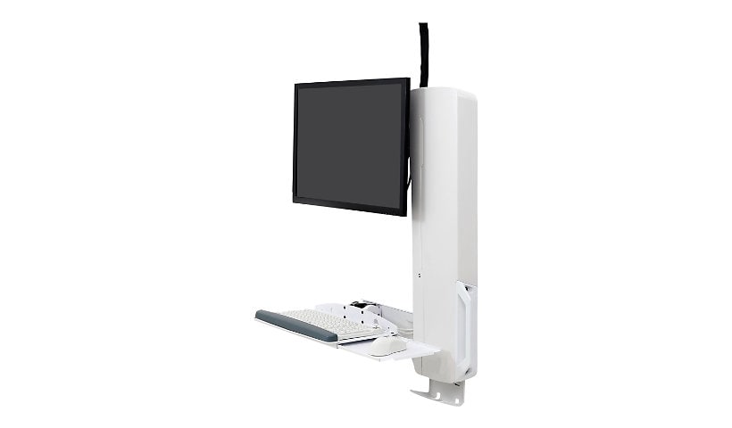 Ergotron kit de montage - pour écran LCD/clavier/souris - système assis-debout - blanc