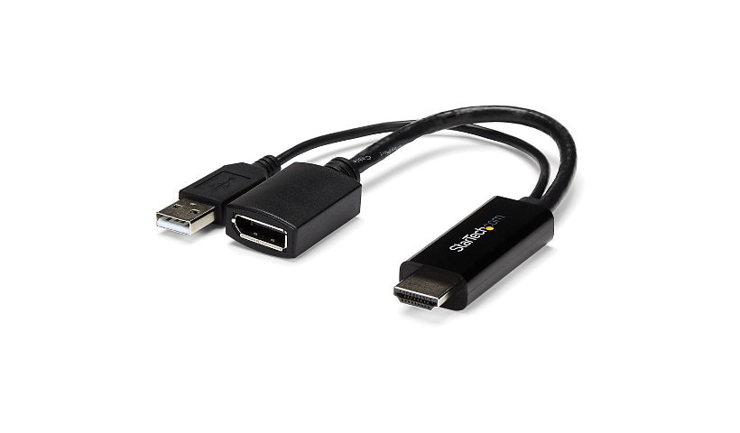 StarTech.com HDMI to DisplayPort Adapter 4K Active HDMI to DP - USB Powered