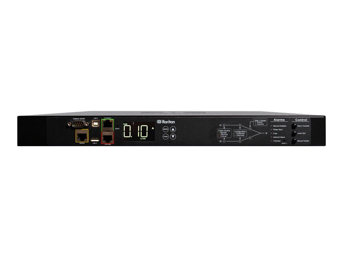 Raritan Intelligent Rack Transfer Switch PX3TS-1876R - power control unit