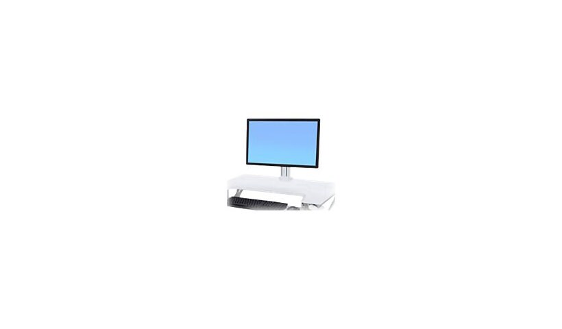 Ergotron WorkFit Single HD Monitor Kit - mounting component - for LCD display - white