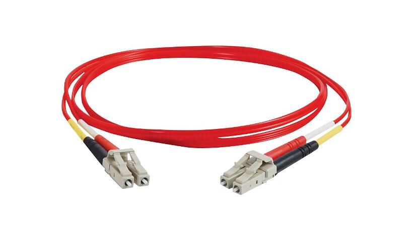 C2G 2m LC-LC 62.5/125 OM1 Duplex Multimode PVC Fiber Optic Cable - Red - pa