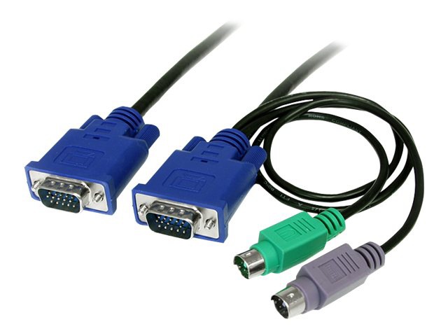 StarTech.com 3-in-1 Ultra Thin PS/2 KVM Cable - keyboard / video / mouse (KVM) cable - 15 ft