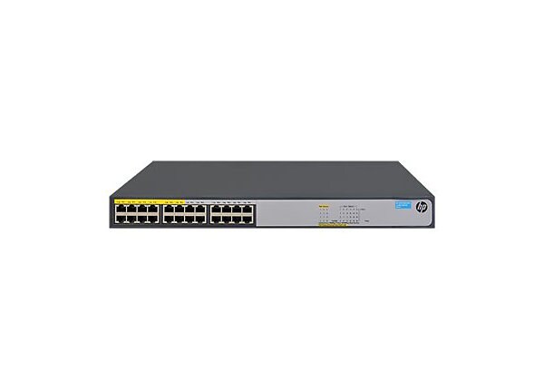 HPE 1420-24G-PoE+ (124W) Switch - switch - 24 ports - unmanaged - desktop, rack-mountable