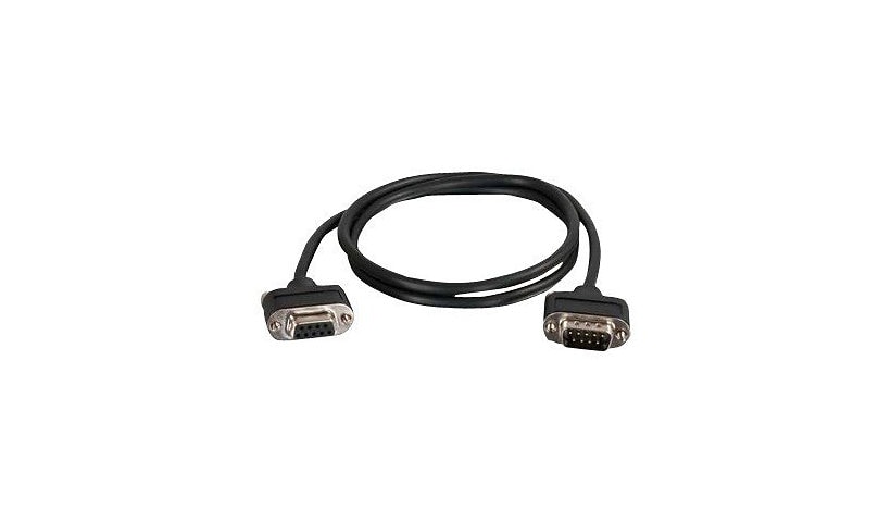 C2G 10ft RS232 DB9 Cable with Low Profile Connectors - In Wall Rated - M/F