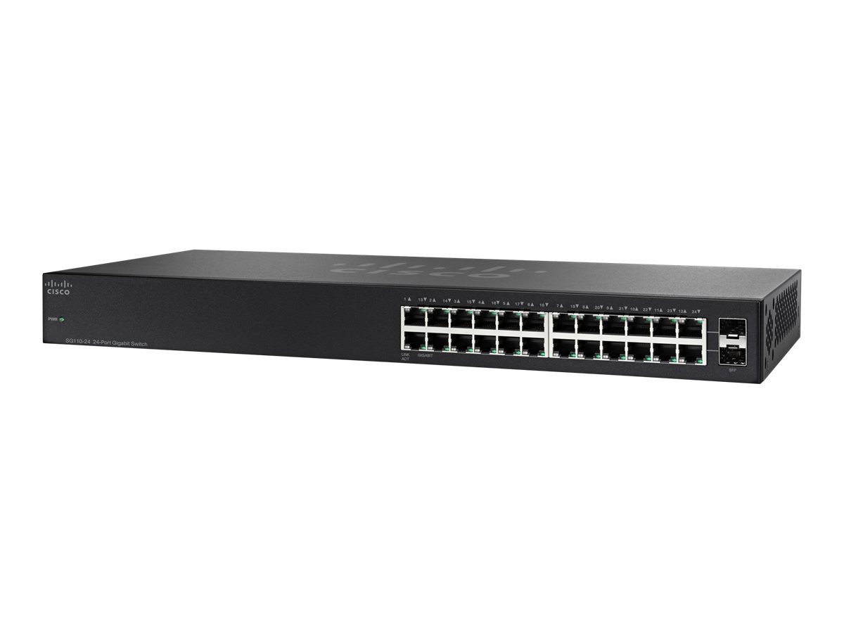 Cisco Small Business SG110-24 - switch - 24 ports - unmanaged - rack-mounta