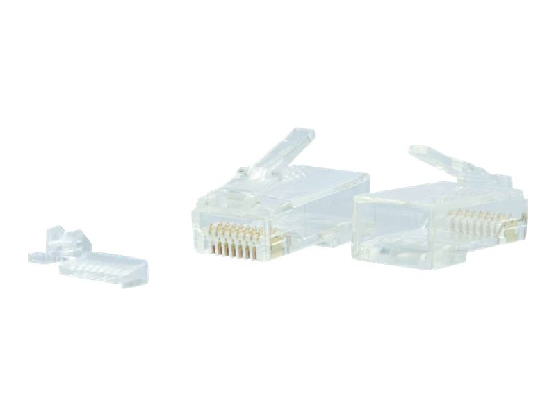 C2G Modular Plug for Round Solid/Stranded Cable - network connector - clear