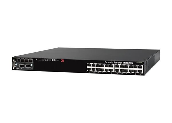 Brocade FastIron CX 624S Advanced - switch - 24 ports - managed - rack-mountable