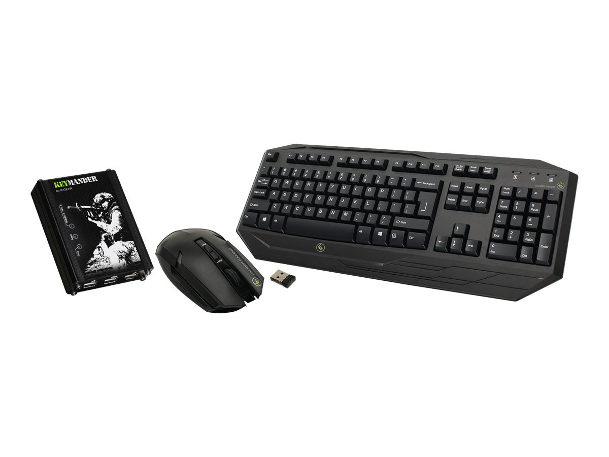 IOGEAR Keymander Wireless Bundle GE1337PKIT - keyboard, mouse and controlle