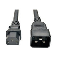 Eaton Tripp Lite Series C20 to C13 Power Cord for Computer - Heavy-Duty, 15A, 100-250V, 14 AWG, 3 ft. (0.91 m), Black -