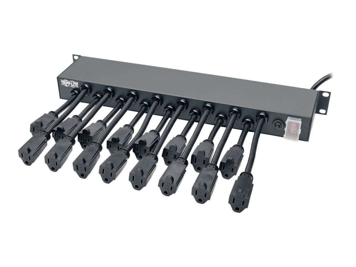 Eaton Tripp Lite Series 16-Outlet 1U Rack-Mount AC Charger Power Strip, 120