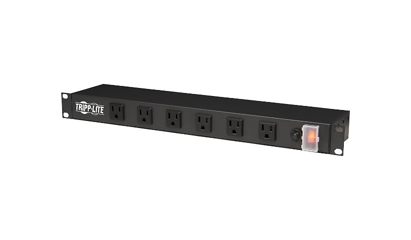 Tripp Lite Power Strip 12-Outlet Rackmount 5-15R Right Angle 120V 15ft Cord