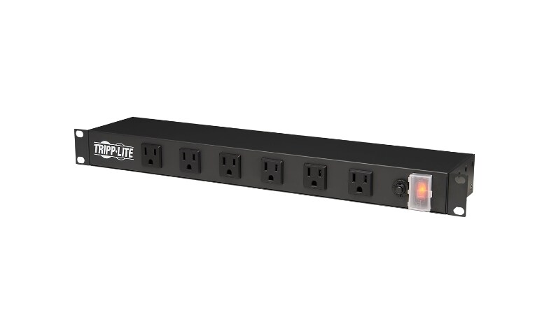 Tripp Lite by Eaton Power Strip Rackmount Metal 120V 5-15R Right Angle 12 Outlet 1U - NEMA 5-15P - 12 NEMA 5-15R