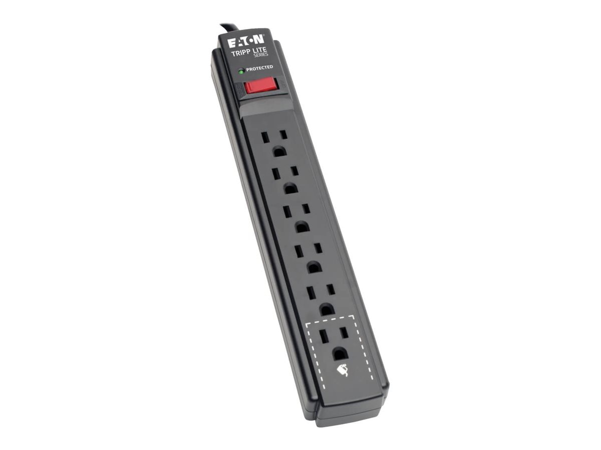 Thumbnail 2 of 7 for Eaton Tripp Lite Series Surge Protector Power Strip 6 Outlet 15 ' Cord Black 790 J - surge protector - 1875 Watt