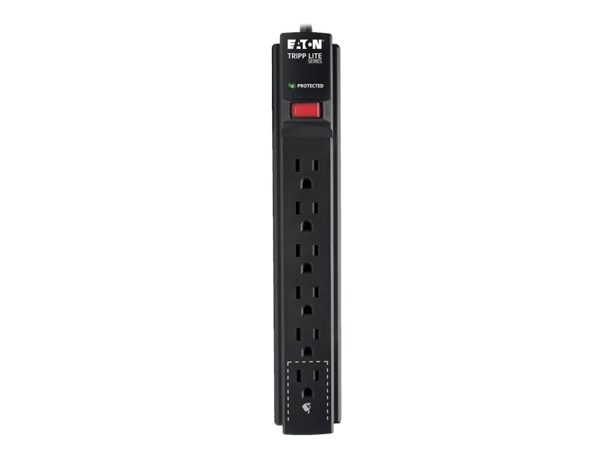 Thumbnail 3 of 7 for Eaton Tripp Lite Series Surge Protector Power Strip 6 Outlet 15 ' Cord Black 790 J - surge protector - 1875 Watt