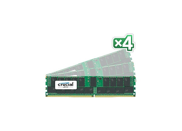 Crucial - DDR4 - 128 GB: 4 x 32 GB - DIMM 288-pin