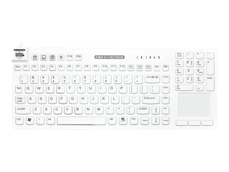 Man & Machine Really Cool Touch - MagFix - keyboard - white - TAA Compliant