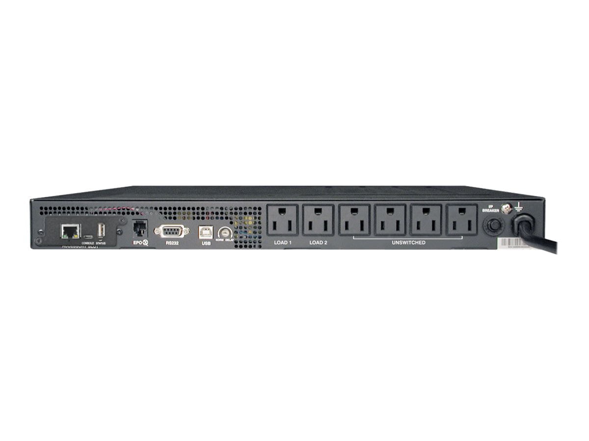Thumbnail 2 of 2 for Eaton Tripp Lite Series UPS Smart 750VA 600W Rackmount AVR 120V Preinstalled WEBCARDLX Pure Sign Wave USB DB9 1URM - UPS
