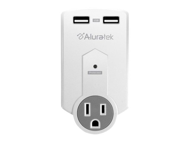 Aluratek Mini Surge Dual USB Charging Station power adapter - NEMA 5-15, 2