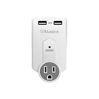 Aluratek Mini Surge Dual USB Charging Station power adapter - NEMA 5-15, 2 x USB