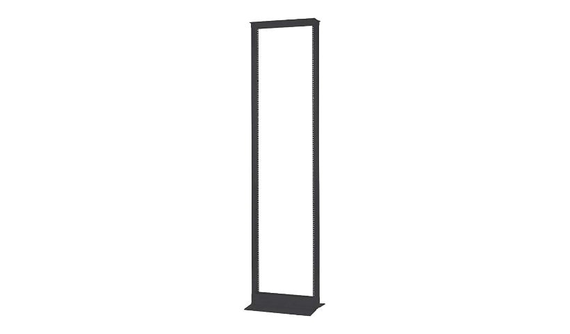 C2G 45U 2-Post Open Frame Rack (TAA Compliant) - Black rack - 45U