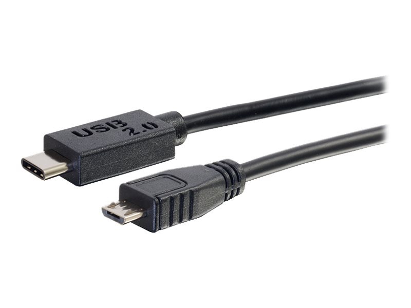 C2G 10ft USB C to USB Micro B Cable - USB C 2.0 to USB Micro B - M/M - USB-