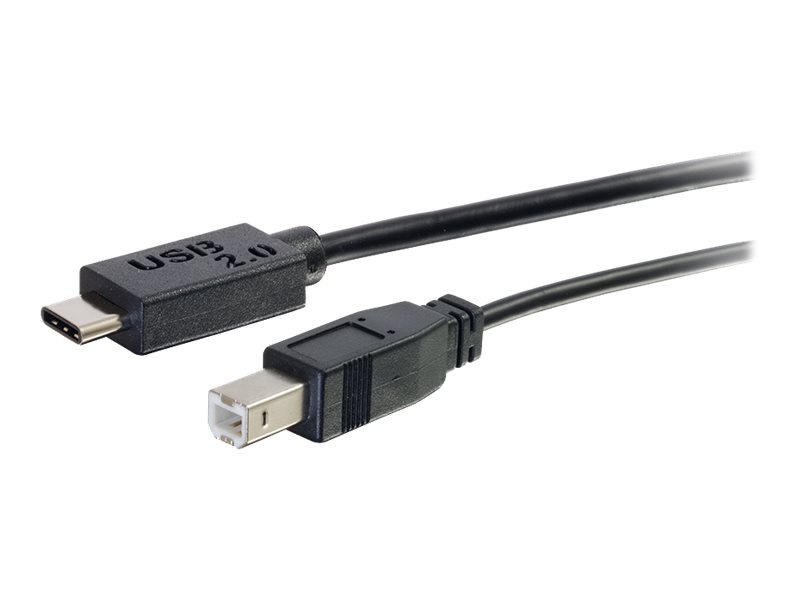 C2G 10ft USB C Male to USB B Male Cable - USB 2.0 - 480Mpbs - M/M