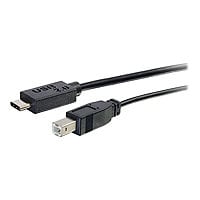 C2G 12ft USB C to USB B Cable - USB C to B Cable - USB 2.0 - 1A, 480Mbps - Black - M/M