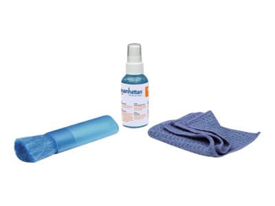 Manhattan LCD Cleaning Kit (mini), Alcohol-free, Includes Cleaning Solution (60ml), Brush and Microfibre Cloth, Ideal