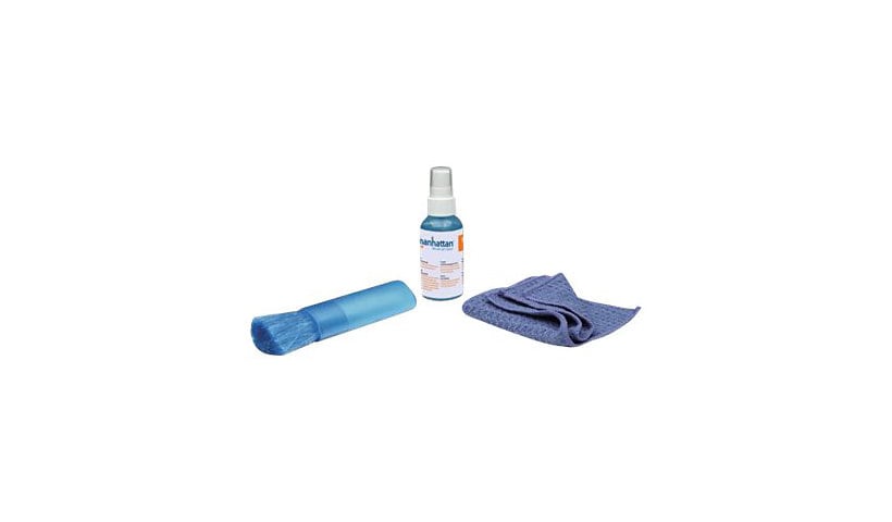 Manhattan LCD Cleaning Kit (mini), Alcohol-free, Includes Cleaning Solution (60ml), Brush and Microfibre Cloth, Ideal