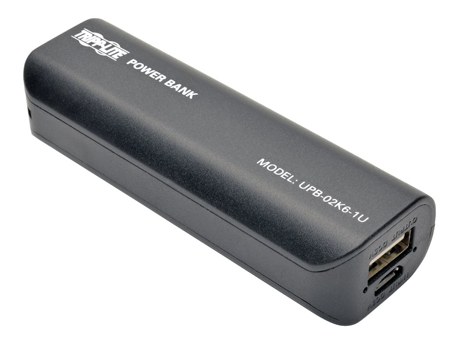 Tripp Lite Portable 1-Port USB Battery Charger Mobile Power Bank 2.6k mAh