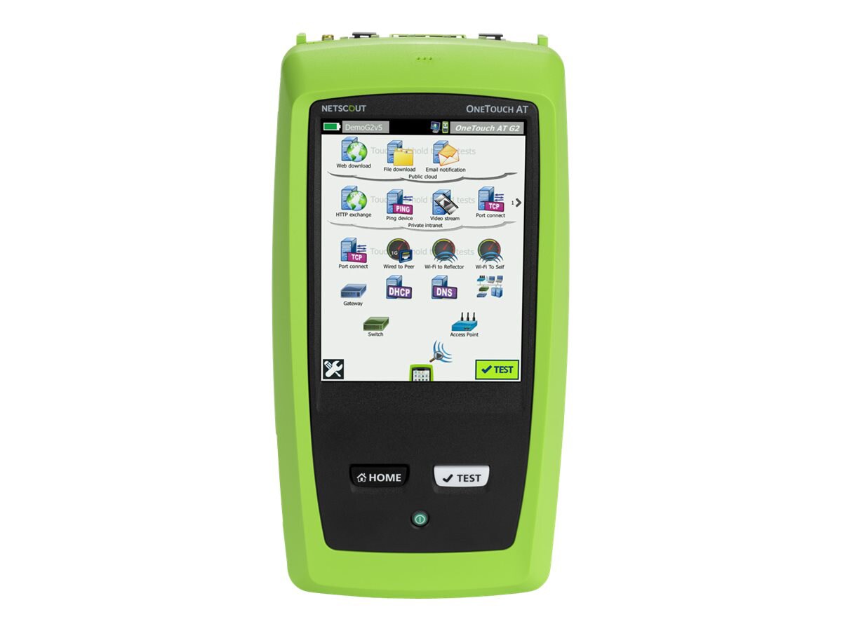 NetScout OneTouch AT G2 Network Assistant with Copper/Fiber LAN and Wi-Fi options - network tester