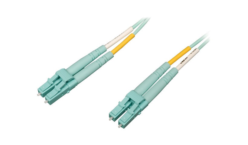 Eaton Tripp Lite Series 100G Duplex Multimode 50/125 OM4 LSZH Fiber Optic Cable (LC/LC), Aqua, 15 m - patch cable - 15.2