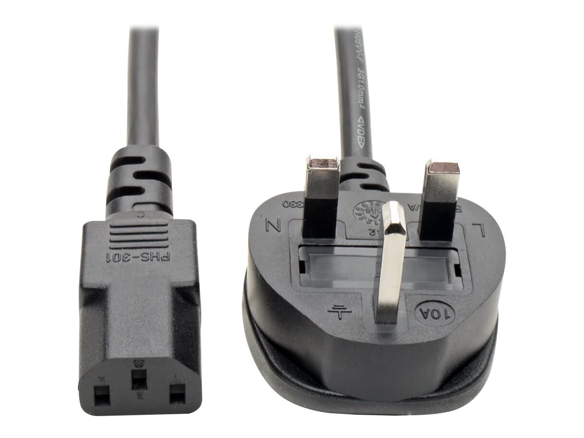 UK 1363/A Power Cable Cord 3' Long Plug Type G, Connector Type 3-Prong  76H3524