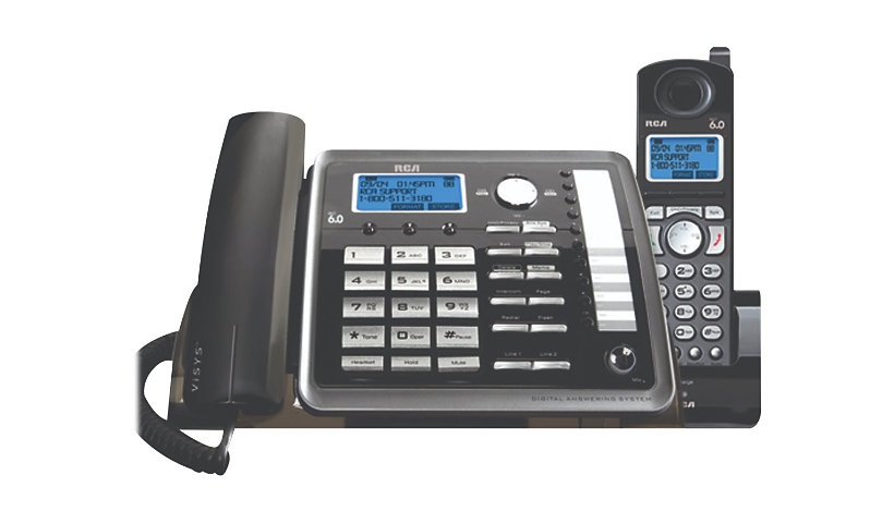 RCA ViSYS 25255RE2 - cordless phone - answering system with caller ID/call