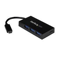 StarTech.com 4 Port USB C Hub, USB-C to 1xC/3xA (USB 3.0 5Gbps) Bus Powered