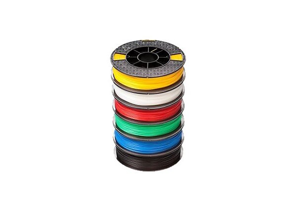 Afinia Premium - 6-pack - black, white, blue, yellow, red, green - ABS filament