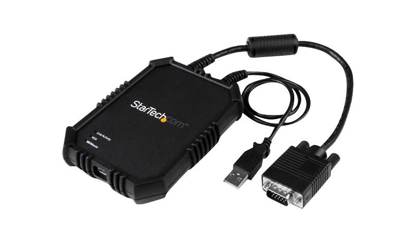 StarTech.com Laptop to Server KVM Console - Rugged USB Crash Cart Adapter with File Transfer and Video Capture