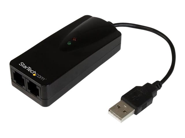 StarTech.com 2-Port External USB Modem - 56K Hardware Based Fax Modem